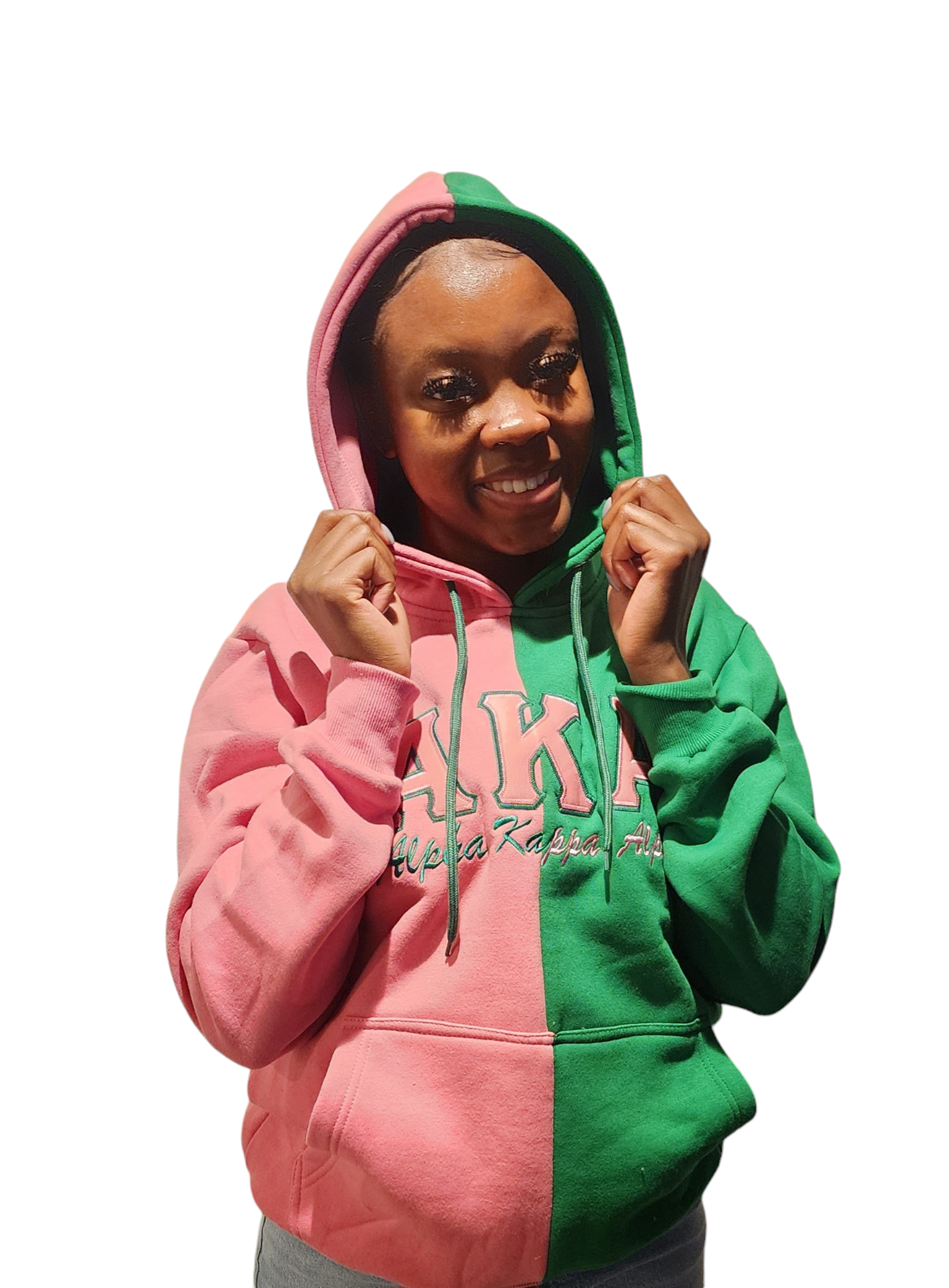 AKA Pink Green Split Hoodie Valley Greek AKA Pink Green Split Hoodie Valley Greek