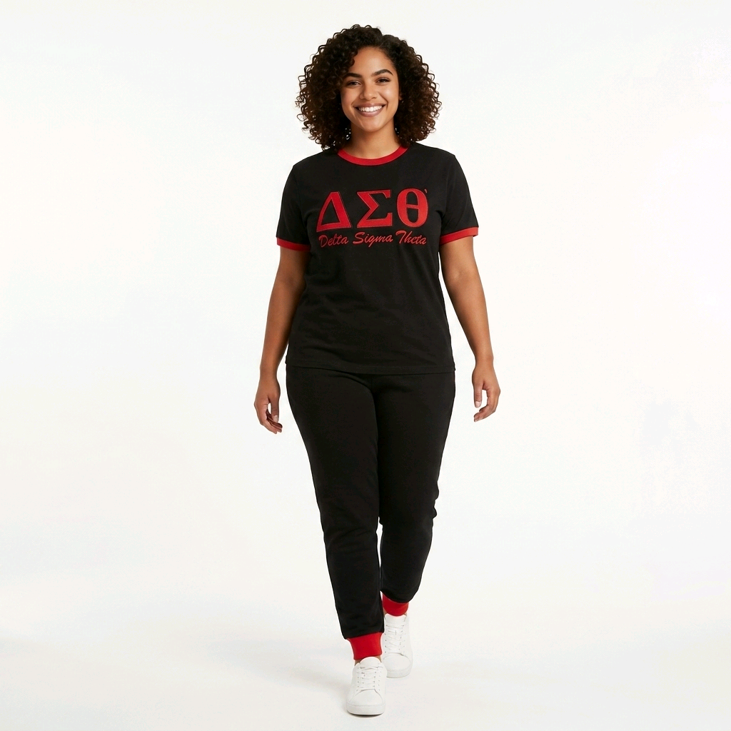 Delta Crew Neck Red Ringer