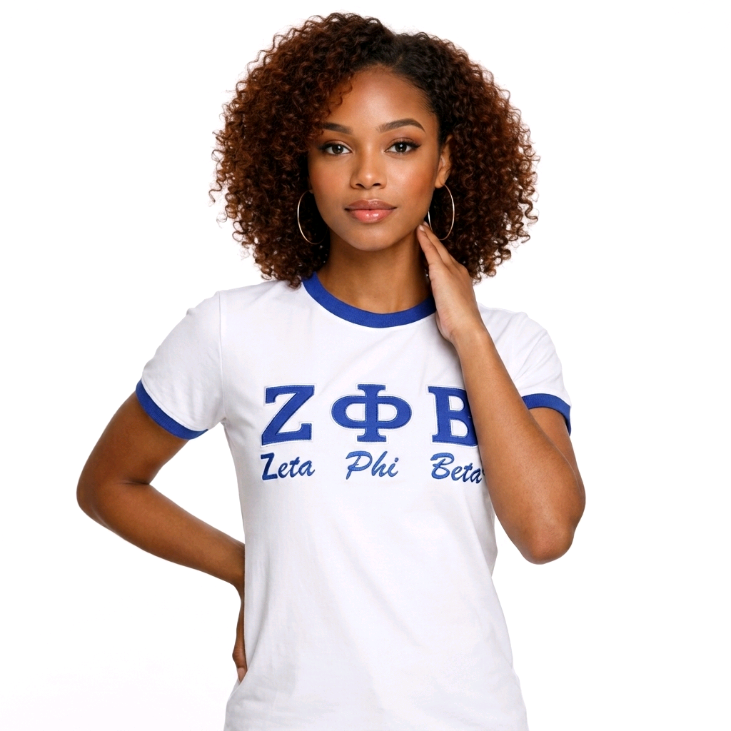 Zeta Phi Beta V-Neck Dri-Fit Tshift Ringer