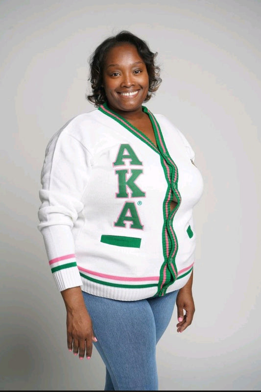New Green Border Cardigan