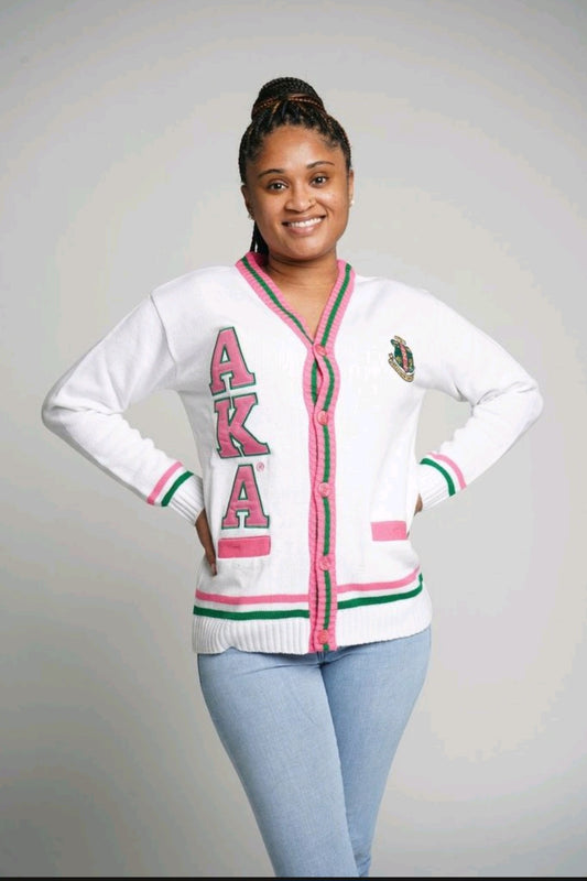 New Pink Border Cardigan