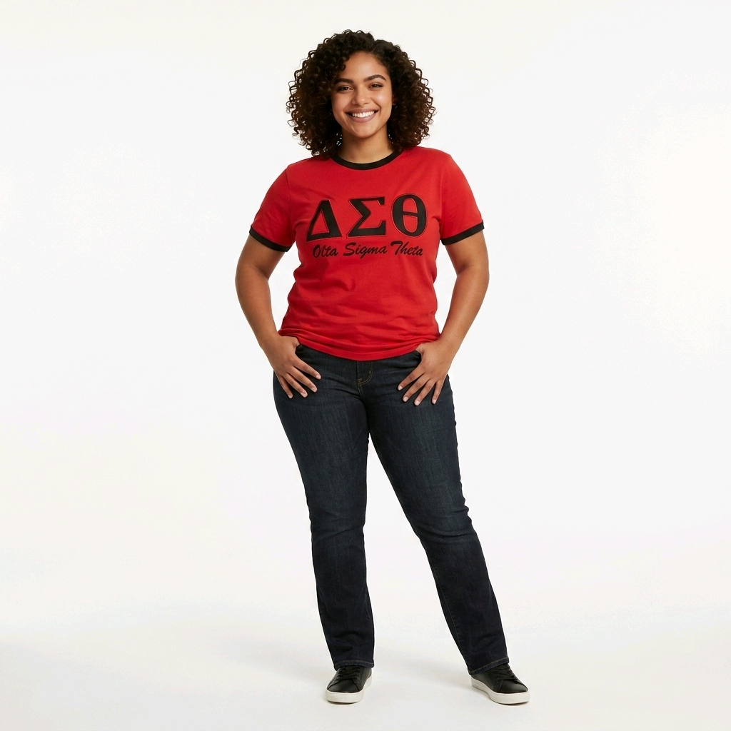 Delta Crew Neck Red Ringer
